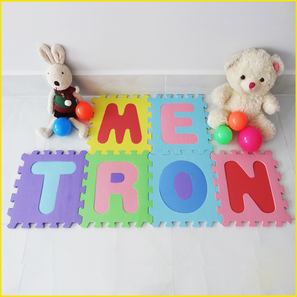 Thảm xốp cho bé 30x30x1cm - Bộ 36 tấm ( 26 chữ cái từ A-Z + 10 bộ chữ số từ 0-9)