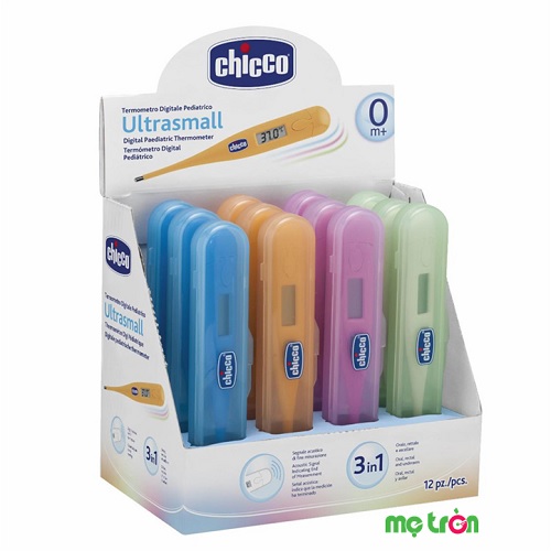 Hình ảnh sản phẩm nhiệt kế điện tử Chicco siêu nhỏ nhiều màu đẹp mắt được nhập khẩu từ Italia 