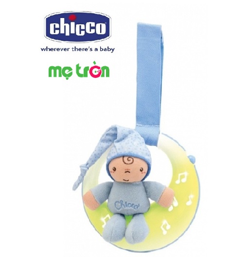 Đèn phát nhạc mặt trăng xanh Chicco dùng cho trẻ từ sơ sinh