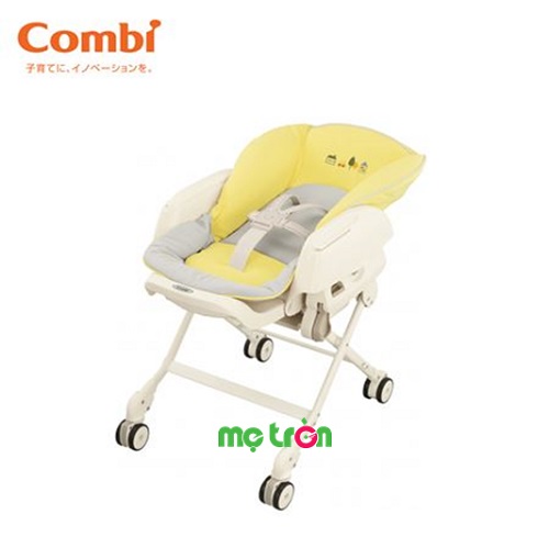 Ghế nôi đa năng rung tự động Nemulila Combi màu vàng ghi tiện lợi và an toàn