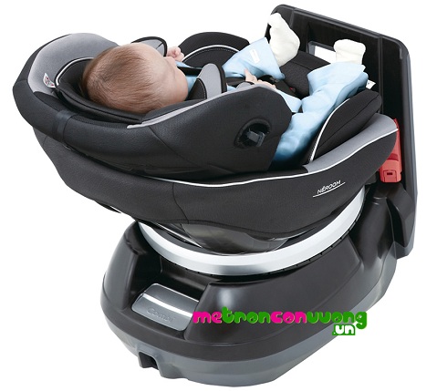 Ghế ngồi ô tô Combi Neroom xoay 360 độ EG NC-570 màu đen cho bé yêu