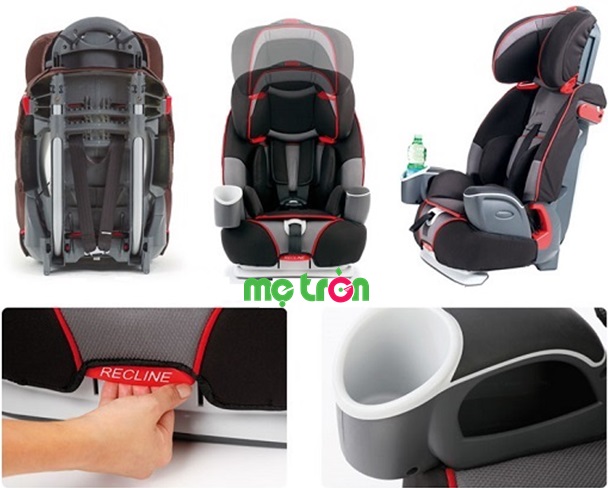 Với thiết kế đai khóa 5 trong 1 đảm bảo an toàn cho bé
