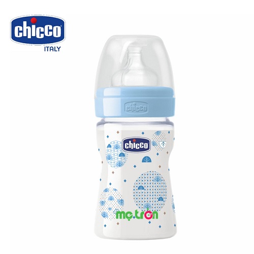 Bình sữa Welbeing núm silicon Lá xanh 150ml Chicco 114461