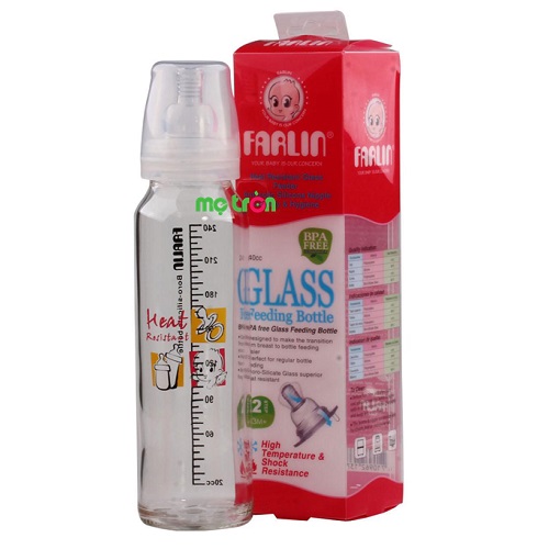 Bình sữa thủy tinh 240ml Farlin Top 707G - món quà tuyệt vời mẹ dành cho bé