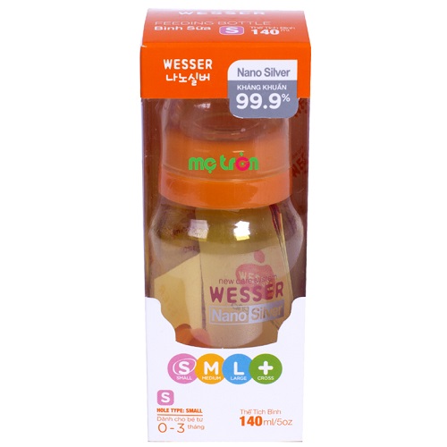 Bình sữa Nano Silver Wesser 140ml - món quà tuyệt vời mẹ dành cho bé
