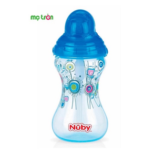 Bình uống nước Nuby dòng Clik-it 300ml màu xanh