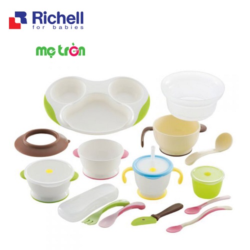 Bộ ăn dặm toàn diện cho bé Richell RC21171 - chất liệu nhựa an toàn cho sức khỏe của bé