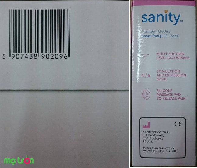 Mã vạch của máy hút sữa Sanity