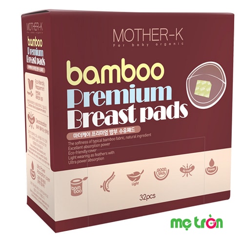 HÌnh ảnh hộp sản phẩm miếng lót thấm sữa dệt bằng sợi tre Mother-K (108c)