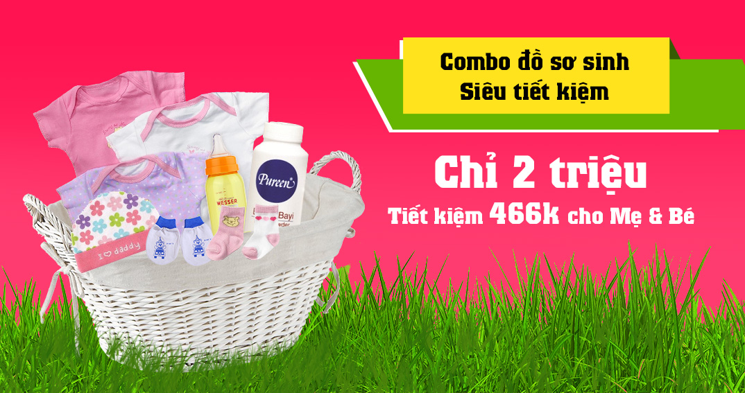 Combo khuyến mãi đồ sơ sinh siêu tiết kiệm