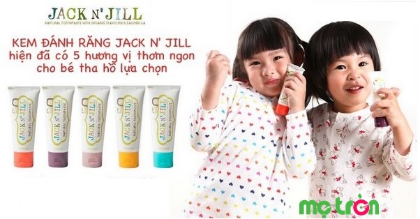 Kem đánh răng hữu cơ an toàn cho bé Jack N'Jill hương vị dây tây chẵm sóc răng miệng hoàn hảo cho bé