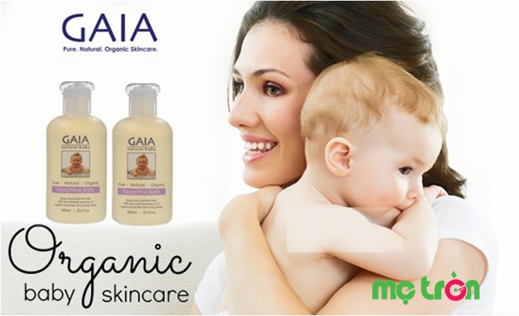 Sử dụng sữa tắm Gaia Baby Sleeptime Bath Wash lúc tắm cho bé không chỉ để bảo vệ làn da mà còn giúp mang đến cảm giác thư giãn, thoải mái cho bé