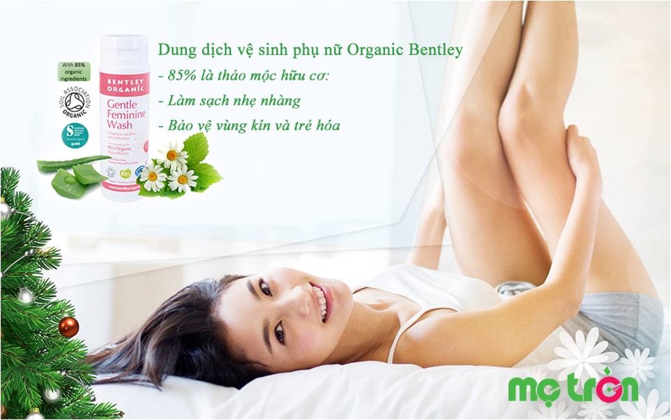 Dung dịch vệ sinh phụ nữ cao cấp organic Bentley dùng để vệ sinh vùng kín hàng ngày giúp làm sạch một cách nhẹ nhàng