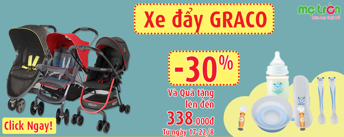 Giảm giá đặc biệt xe đẩy Graco 30% và quà tặng lên đến 338.000VNĐ (17 - 22/8)