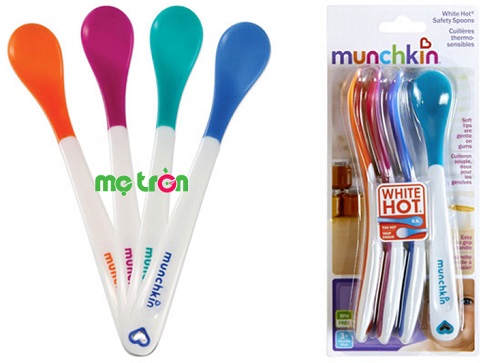 Bộ thìa báo nóng Munchkin an toàn cho bé (4 chiếc)