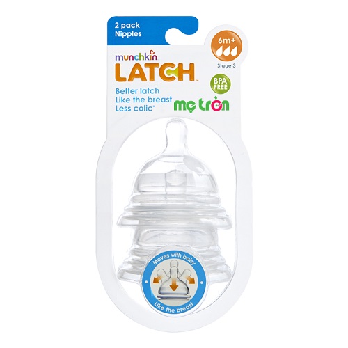 Núm ti Munchkin Latch số 3 (6+m) chất liệu an toàn tuyệt đối