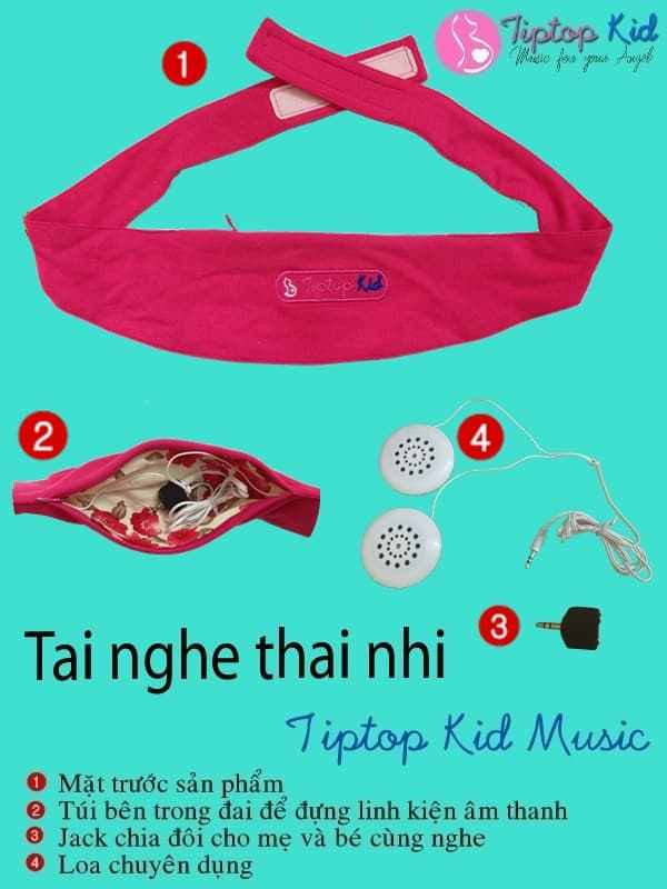Tai nghe bà bầu Tiptop Kid music -Công nghệ Hà Lan