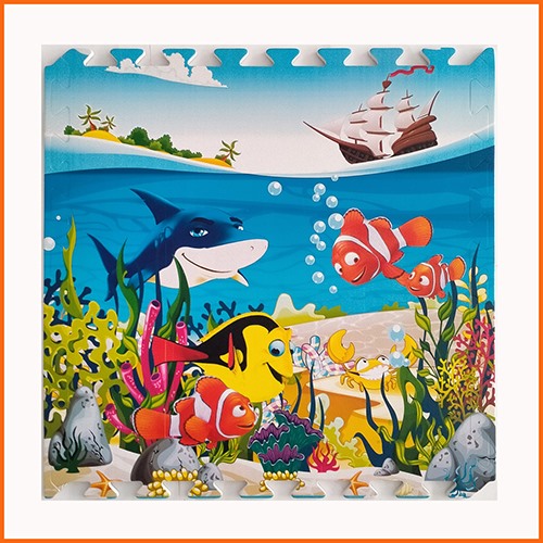 Thảm xốp cho bé hình sinh vật biển (60x60x1cm) - Bộ 4 tấm- Hình ảnh đại dương- An toàn cho bé