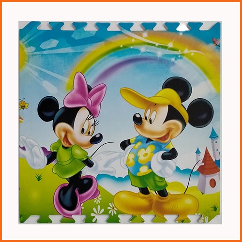 Thảm xốp cho bé hoạt hình Disney (60x60x1cm) - Bộ 4 tấm -Hình ảnh dễ thương- An toàn cho bé