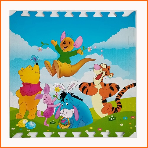 Thảm xốp cho bé hoạt hình Disney (60x60x1cm) - Bộ 4 tấm -Hình ảnh dễ thương- An toàn cho bé