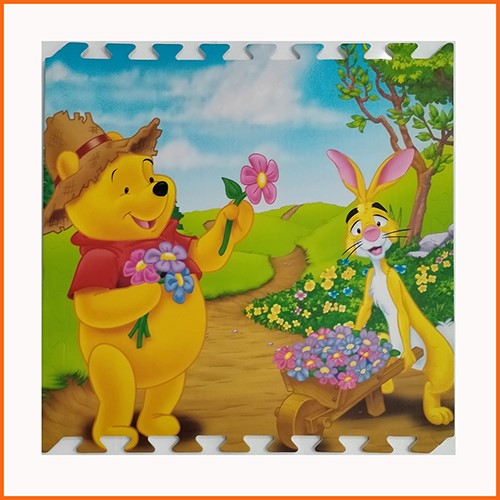 Thảm xốp cho bé hoạt hình Disney (60x60x1cm) - Bộ 4 tấm -Hình ảnh dễ thương- An toàn cho bé