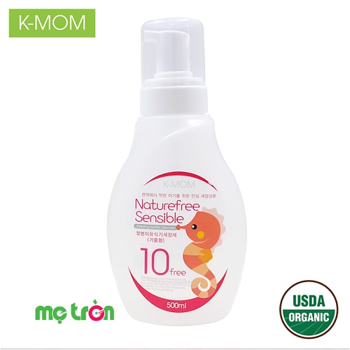 Nước rửa bình và rau quả hữu cơ K-Mom Hàn Quốc dạng chai 500ml