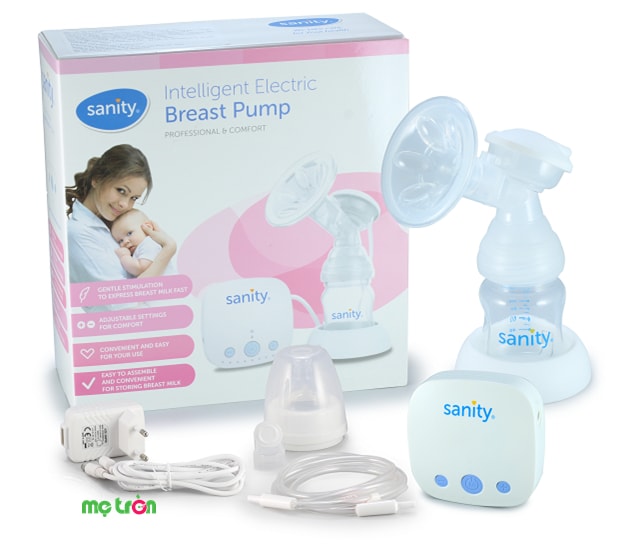 <p>Máy hút sữa điện đơn Sanity có đèn led của Đức được sản xuất theo tiêu chuẩn Đức và được nhập khẩu tại Ba Lan. Dòng máy hút sữa này được sản xuất từ chất liệu nhựa cao cấp BPA Free đảm bảo an toàn tuyệt đối cho sức khỏe của mẹ và bé.</p>