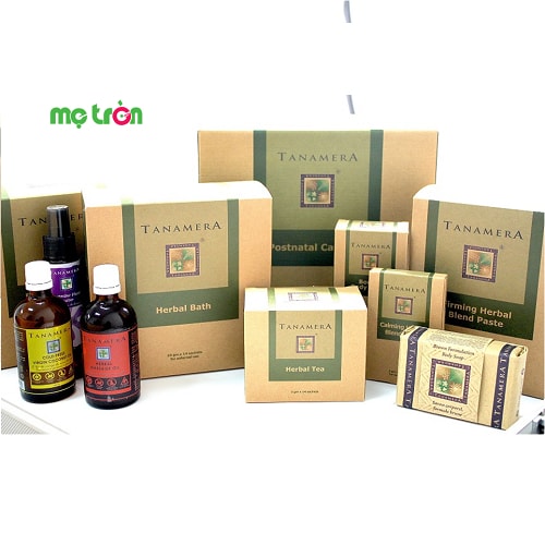 Bộ quà tặng gồm 10 sản phẩm organic chăm sóc mẹ sau sinh Tanamera