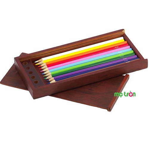 Hộp gỗ 12 cây bút chì màu nước Colormate cho màu sắc tươi sáng