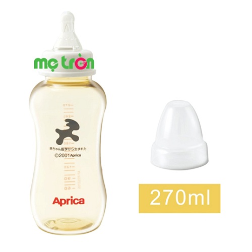 Bình sữa Aprica cổ rộng 270ml không chất độc hại