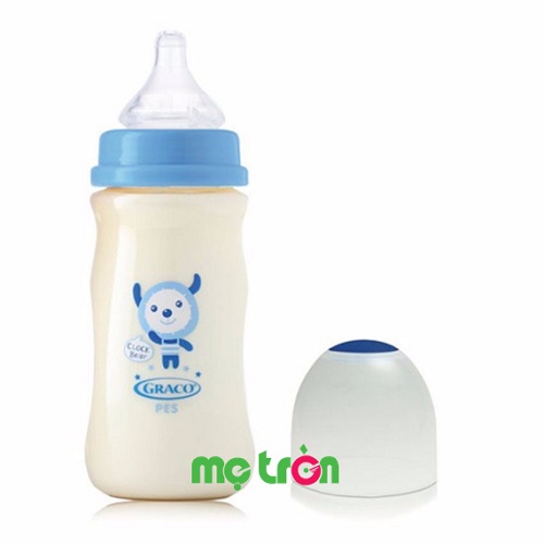 Bình sữa Graco PES 330ml an toàn tuyệt đối cho sức khỏe của bé (cổ rộng – GC38505) là sản phẩm chất lượng cao cấp của thương hiệu Graco – Mỹ. SẢn phẩm được làm từ chất liệu nhựa PES, không chứa BPA hay các thành phần hóa học gây hại khác cho sức khỏe của bé, đảm bảo bé được phát triển một cách tốt nhất.