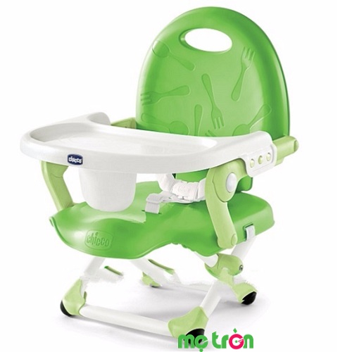 Ghế ăn bột Chicco Pocket điều chỉnh độ cao màu xanh chanh 