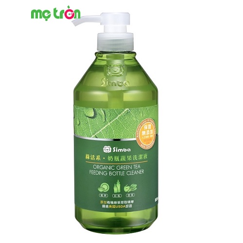 Nước rửa hoa quả và bình sữa chiết xuất trà xanh Organic 800ml Simba P2241