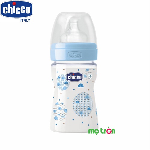 Bình sữa Welbeing núm silicon Lá xanh 150ml Chicco 114461