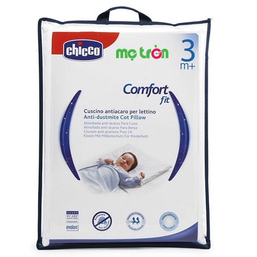 Gối chống dị ứng Chicco trắng dành cho bé từ 3 tháng trở lên