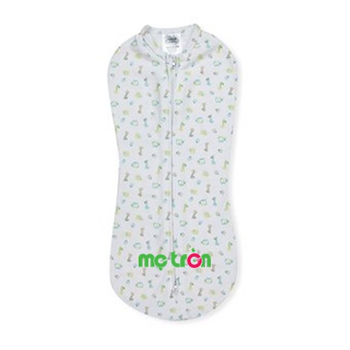 Túi quấn bé Swaddlepod Summer hình hoa màu xanh và hồng