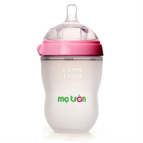 <p>Bình sữa Comotomo 250ml tiện dụng và an toàn cho bé (màu hồng - CT00014) là sản phẩm bình sữa từ thương hiệu Cotomoto tại Mỹ, được làm từ silicone cao cấp dùng trong y khoa, hoàn toàn không chứa BPA độc hại, an toàn cho bé khi bú bình. Thân bình được làm từ chất liệu mềm mịn như da mẹ mang đến cảm giác thoải mái, gần gũi như khi được bú mẹ.</p>