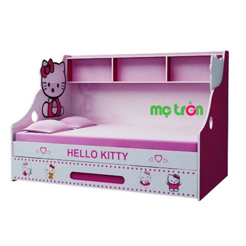 <p>Giường tầng lùn GL02 Hello Kitty đáng yêu cho bé (trên 1m2 – dưới 1m) là sản phẩm chất lượng cao cấp xuất xứ Việt Nam. Sản phẩm được làm từ chất liệu MDF sơn nhập khẩu từ Malaysia kết hợp với công nghệ in sơn trực tiếp lên bề mặt sản phẩm rất an toàn. Với họa tiết Hello Kitty màu hồng đáng yêu chắc chắn bé sẽ tạo cho bé cảm giác thích thú.</p>