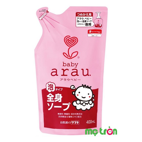 <p>Sữa tắm Arau Baby túi 400ML là sản phẩm được điều chế với thành phần chiết xuất 100% từ các loại thảo mộc thiên nhiên an toàn giúp bạn nhẹ nhàng làm sạch làn da bé và mang đến hương thơm dịu nhẹ. Sữa tắm không chứa phụ gia hay các hóa chất độc hại như chất tạo hương, chất làm sạch tổng hợp hay chất tạo màu, bảo quản, mang đến sự an toàn tuyệt đối cho sức khỏe của bé yêu khi tiếp xúc.</p>