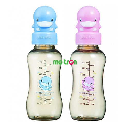 Bình sữa nhựa PES 280ml KUKU 5129 có nắp đậy hình chú vịt KUKU xinh xắn là dòng sản phẩm chất lượng cao cấp của thương hiệu KuKu Đài Loan. Bình được thiết kế độc đáo với phần nắp bình hình thú mỏ vịt KuKu dễ thương, chắc chắn. Phần thân giữa bình được thiết kế thắt vào trong giúp bé cầm bình dễ dàng hơn.