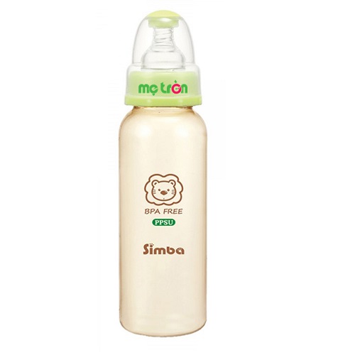 Bình sữa Simba nhựa PPSu an toàn và đầu ti mềm mại 240ml S6152