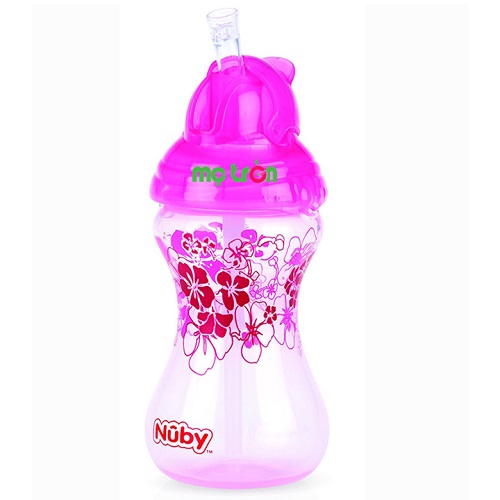 Bình uống nước Nuby dòng Clik-it 300ml – Màu xanh, tím, hồng