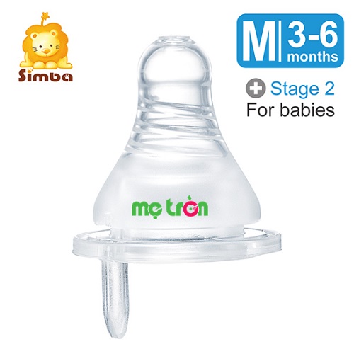 - Bộ 2 ty thay chống đầy hơi bình sữa cổ chuẩn chảy chữ thập Simba (S, M, L, XL)  làm từ silicone cao cấp an toàn.
- Thiết kế dòng chảy tròn giúp bé bú không bị sặc và mau no.
- Núm ty có lỗ thông khí chống đầy hơi.
