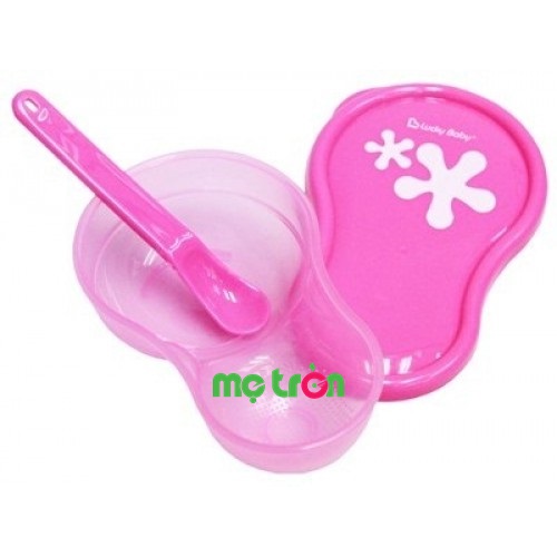 Chén muỗng bằng nhựa Lucky Baby 506141 siêu đáng yêu