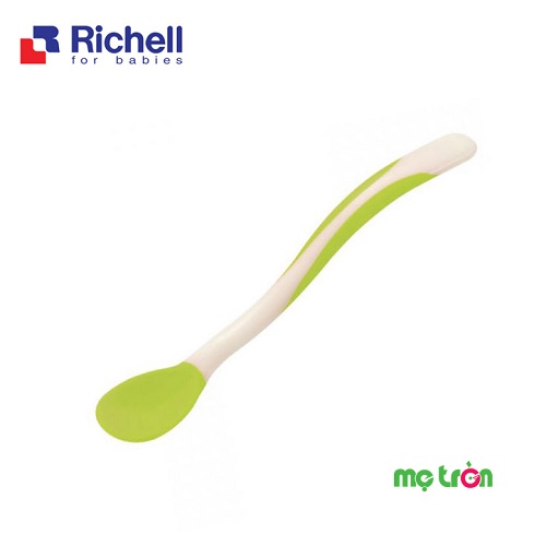 Thìa ăn cháo cho bé Richell 2 màu xanh lơ hoặc xanh lá - nhựa PP cao cấp